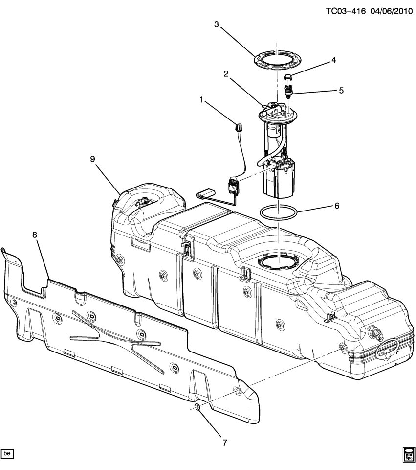 GM 19368816 Fuel Tank Fuel Pump Module KIT
