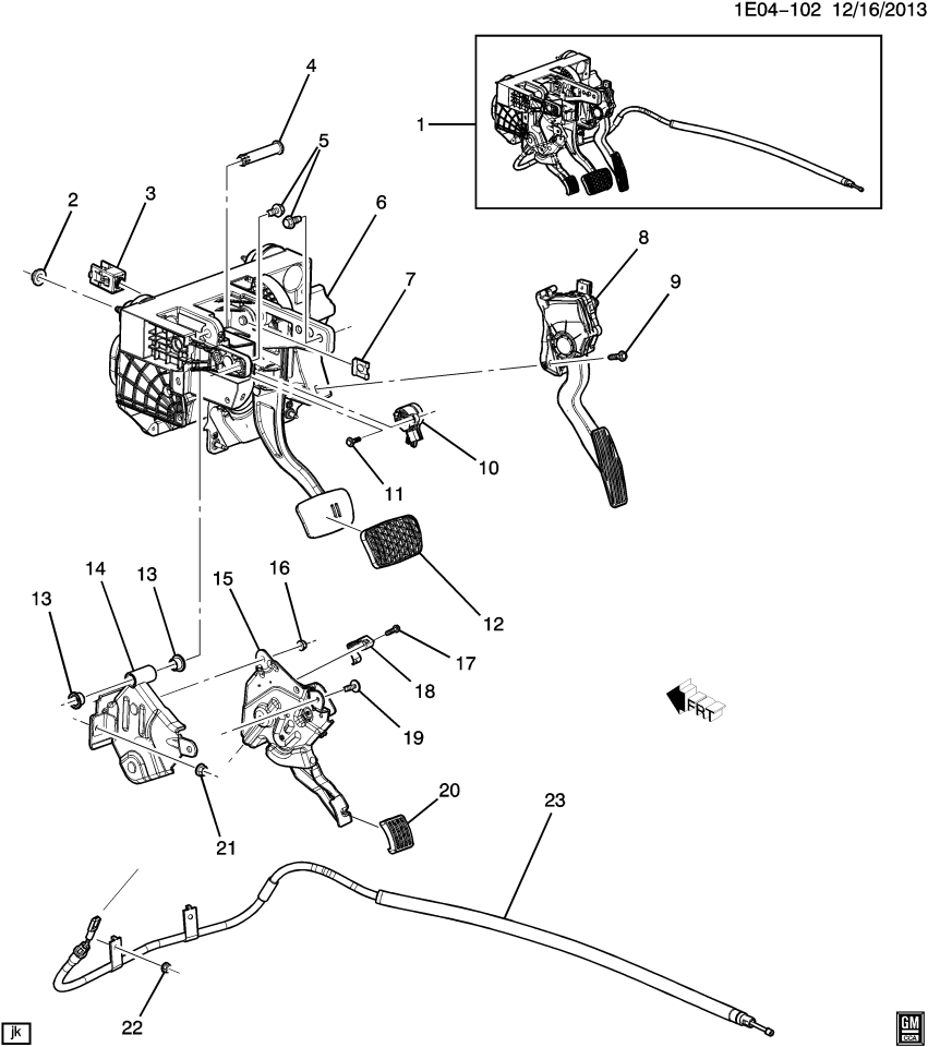 GM 92290806 Nut, Parking Brake Lever Bracket