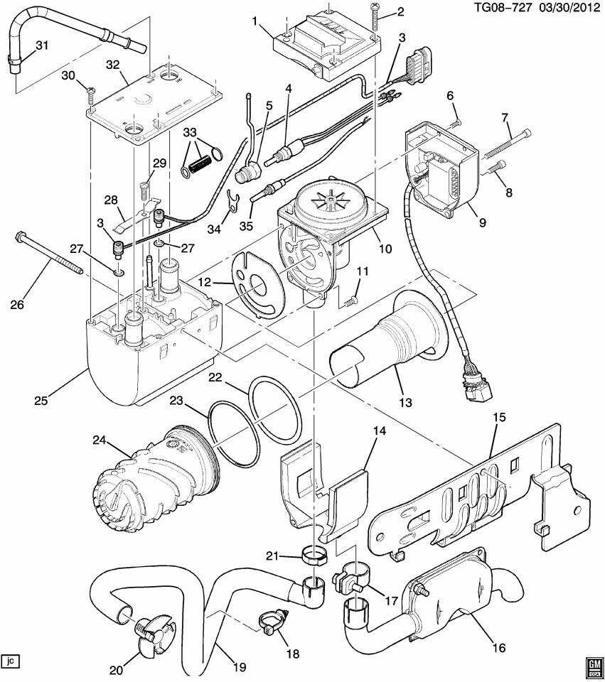 GM 89024898 Cover, Heater Coolant Heater Lower