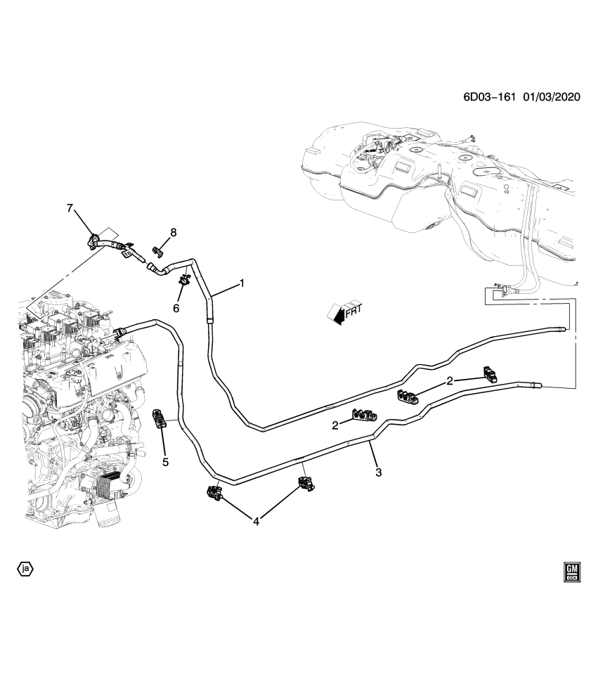 GM 12733806 PIPE ASM-FUEL FEED