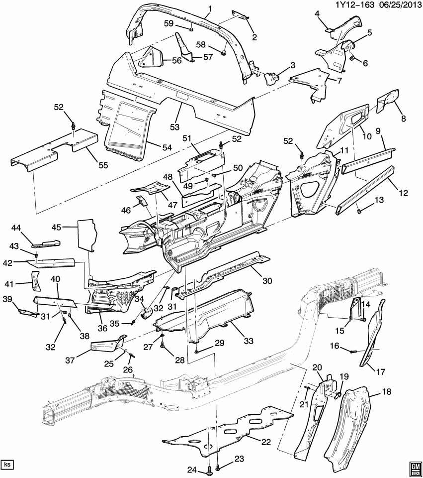 GM 22864413 Bracket-Back Body Pillar