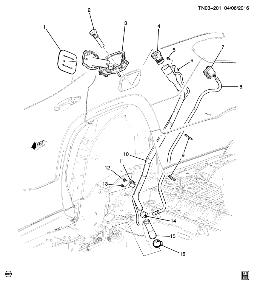 GM 23416668 Bracket Asm-Fuel Tank Filler Pipe