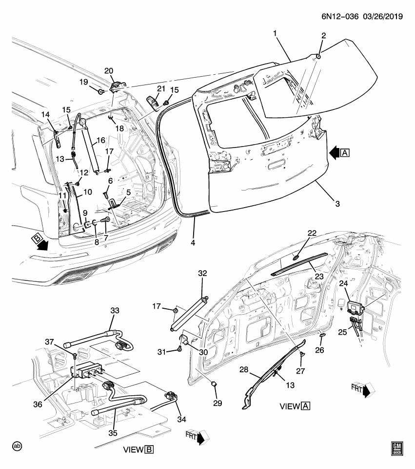 GM 85000505 COVER-L/GATE INR PNL ACC HOLE
