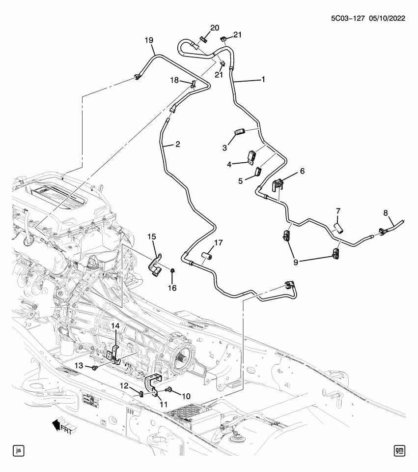 GM 84509765 PROTECTOR-FUEL FEED FRT PIPE