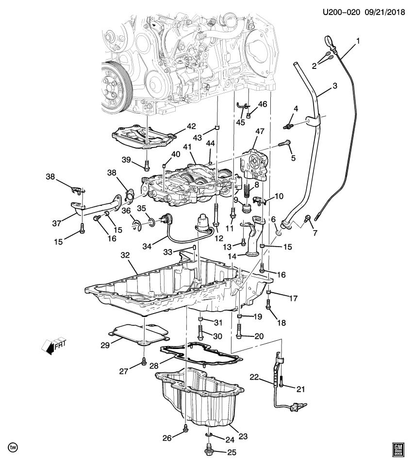 GM 12625381 Bolt/Screw-Piston Oil Nozzle