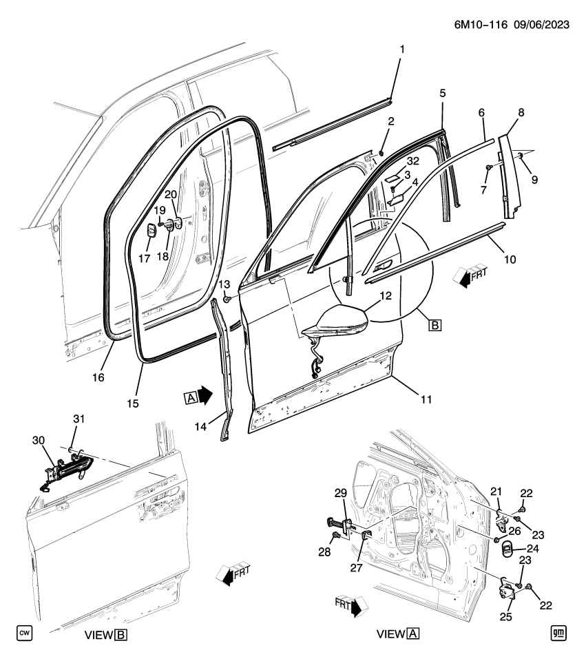 GM 87839417 BODY ASM-FRT S/D O/S HDL
