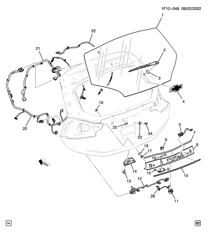 GM 42695216 HARNESS ASM-L/GATE WRG