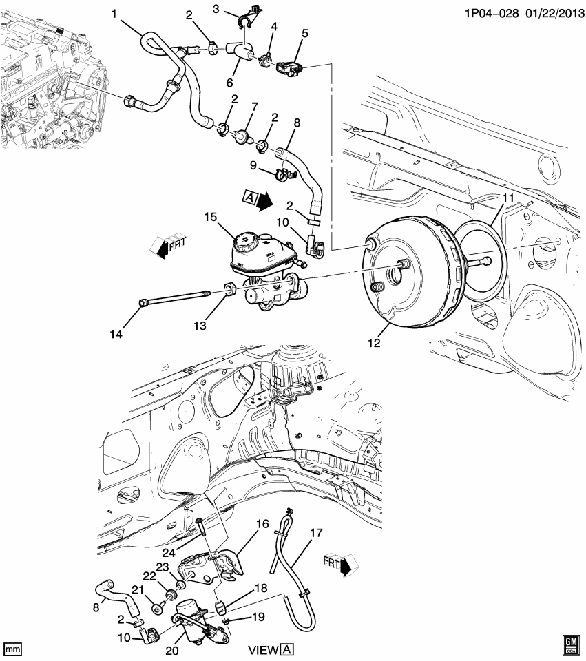 GM 13303880 Fitting-Power Brake Booster Vacuum Pipe