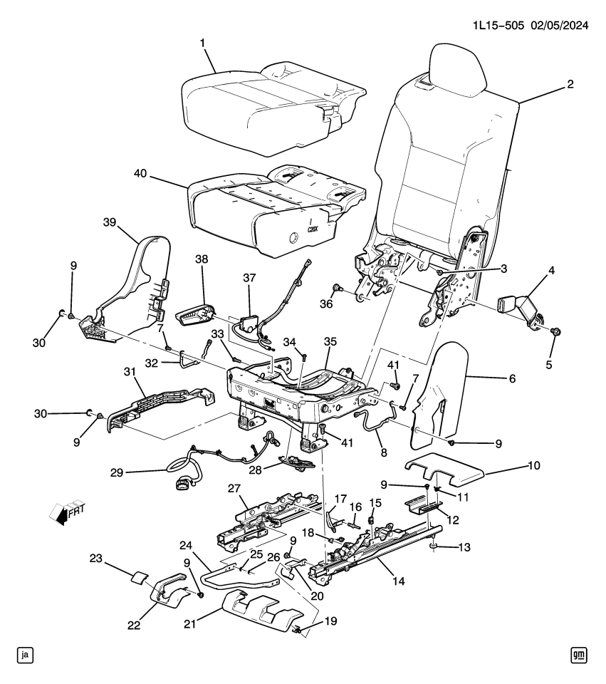 GM 26448200 HANDLE-R/SEAT RECL *BACKEN BLACKK
