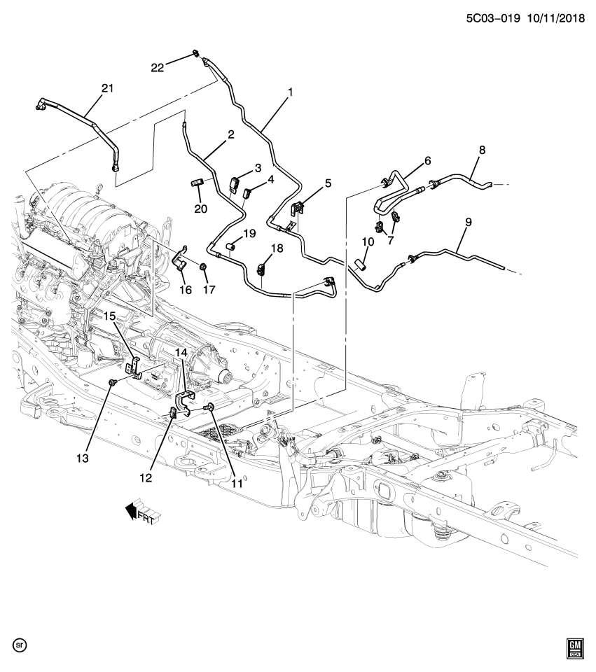 GM 84386115 BRACKET-FUEL FEED FRT PIPE