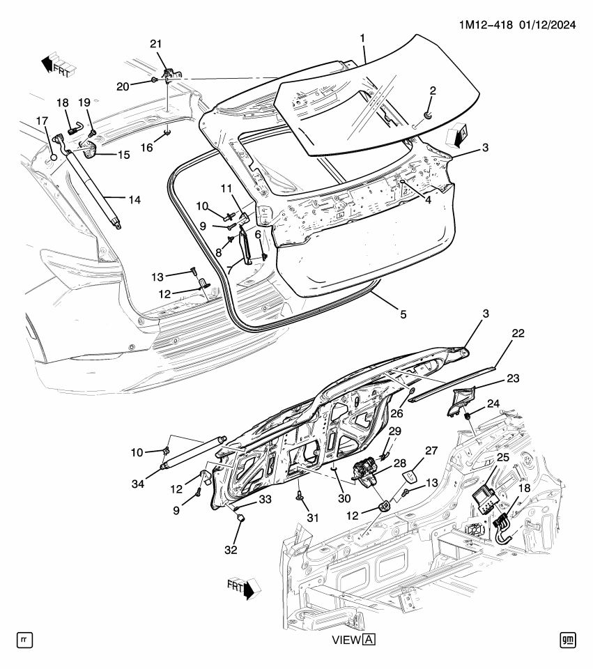 GM 85138721 STRUT ASM-L/GATE