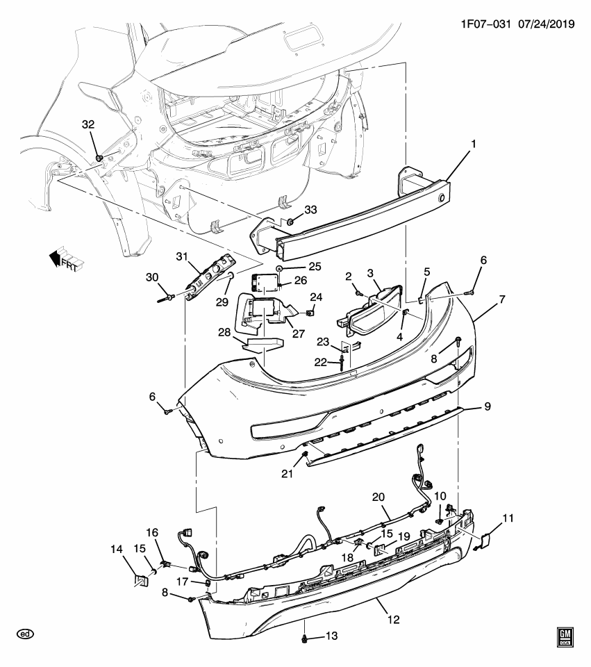 GM 42542188 Harness Asm-Back Up Alarm Wiring