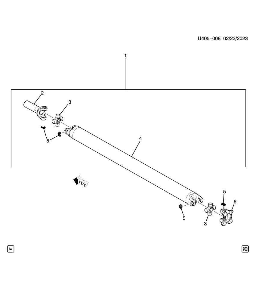GM 23471512 Ring-Propeller Shaft Universal Joint Spider Bearing Retainer