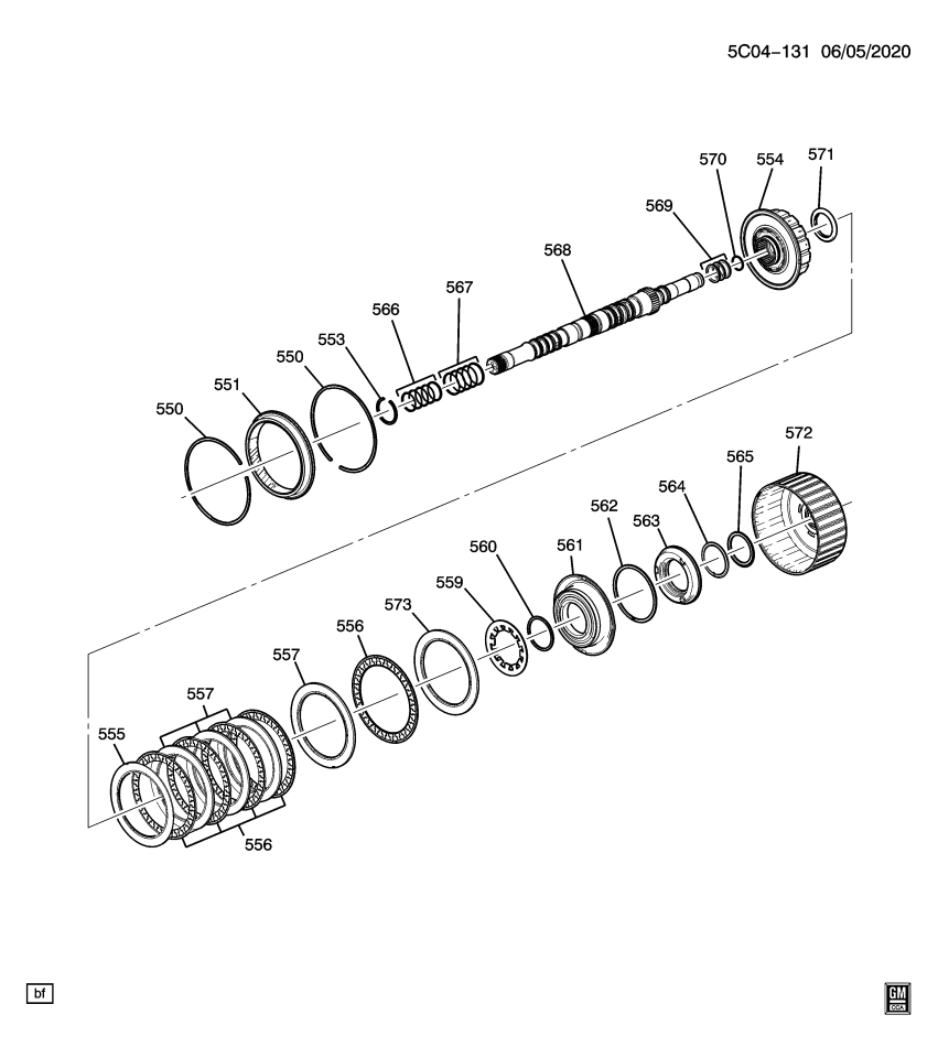 GM 24292057 HUB ASM-1-3-5-6-7-8-9 CLU (W/DAM, WAVY/NON WAV FBR PLT)