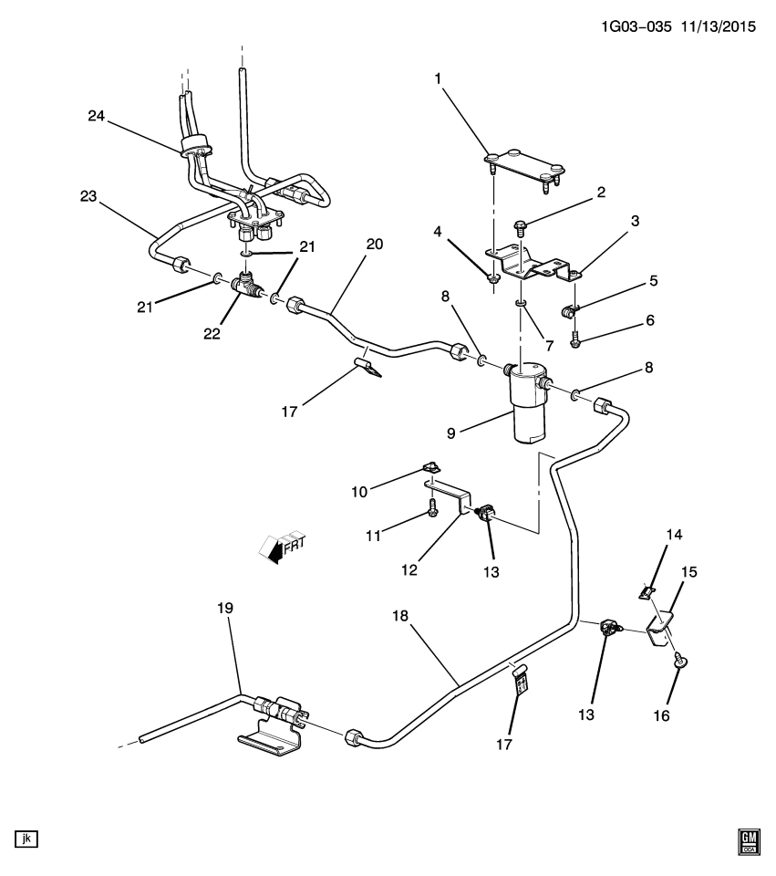 GM 22986581 Bracket-Fuel Pipe