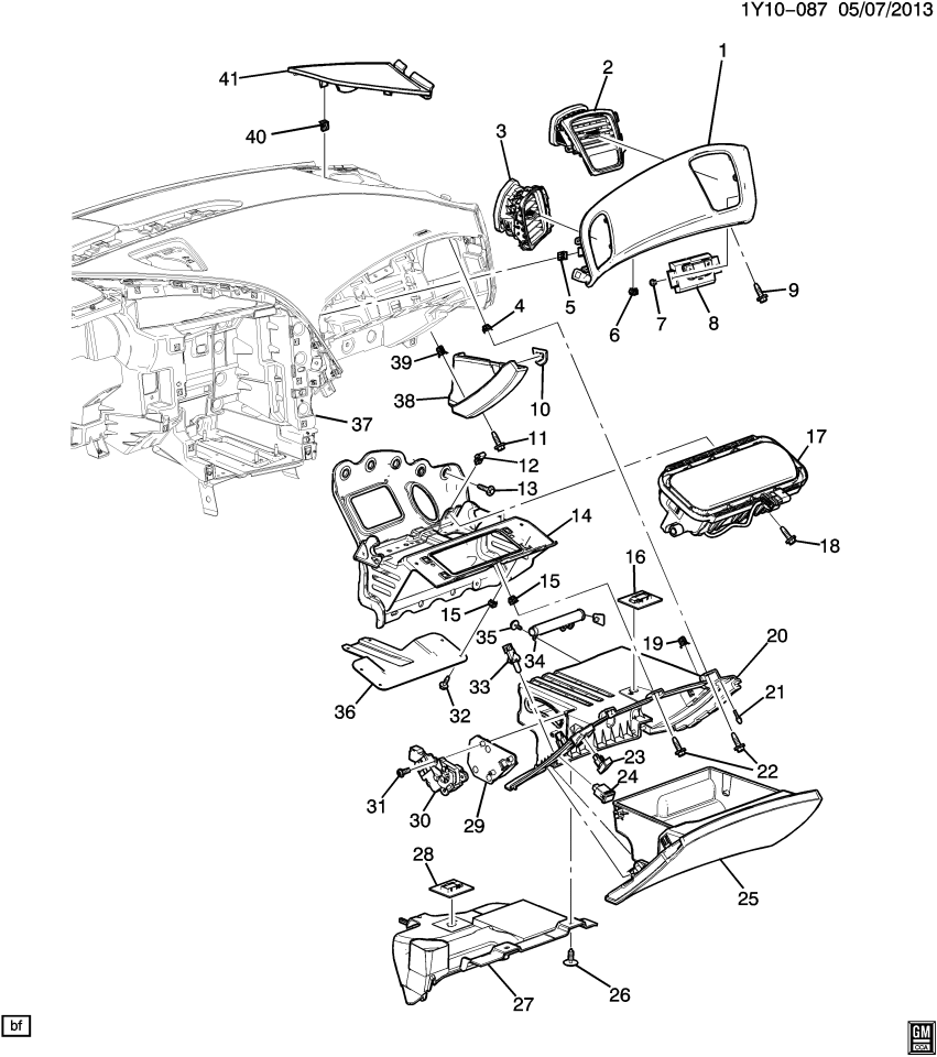 GM 22833476 Reinforcement-Instrument Panel Pass Knee Bolster
