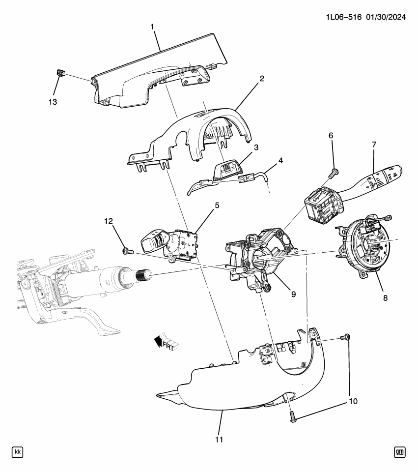 GM 26478145 CLOSEOUT ASM-I/P STRG COL OPG *BACKEN BLACKK