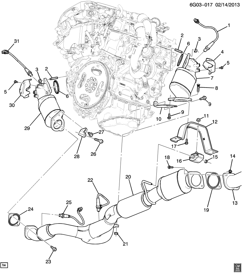 GM 11611346 Stud, Exhaust Flange