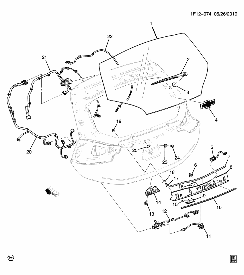 GM 42724454 HARNESS ASM-RR LIC PLT LP WRG HARN EXTN