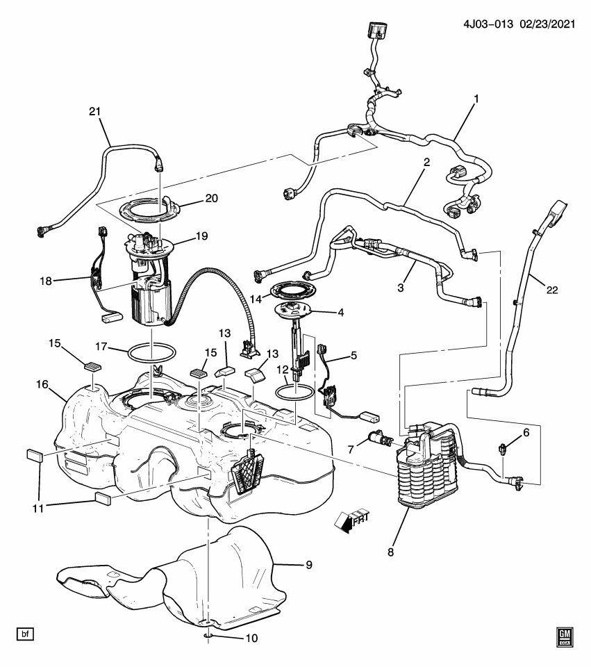 GM 42763671 CLIP-EVAP EMIS CNSTR VENT PIPE