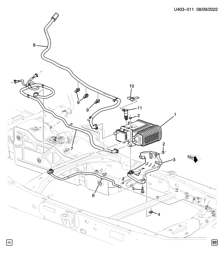 GM 11603601 BOLT,EVAP EMIS CNSTR BRKT