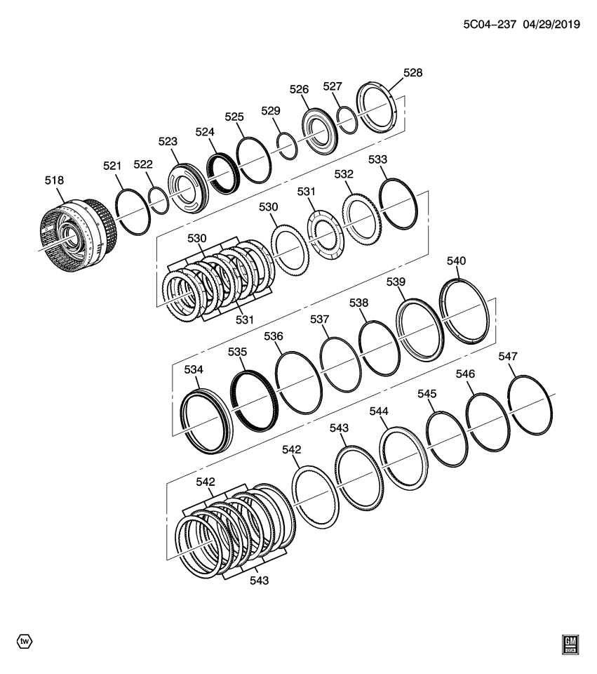 GM 24043596 SEAL KIT, A/TRNS SERV (OVERHAUL)