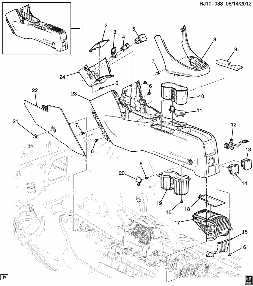GM 95081771 Holder, Front Floor Console Cup