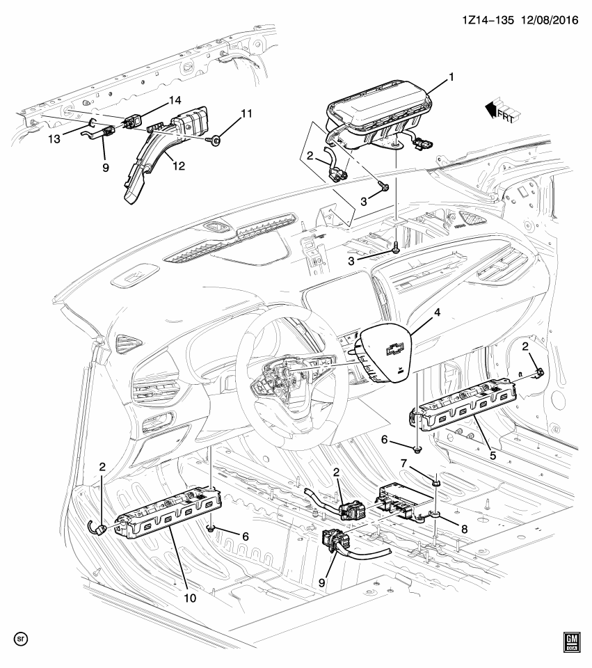 GM 84120930 Duct Asm-Airbag Front End Discriminating Sensor