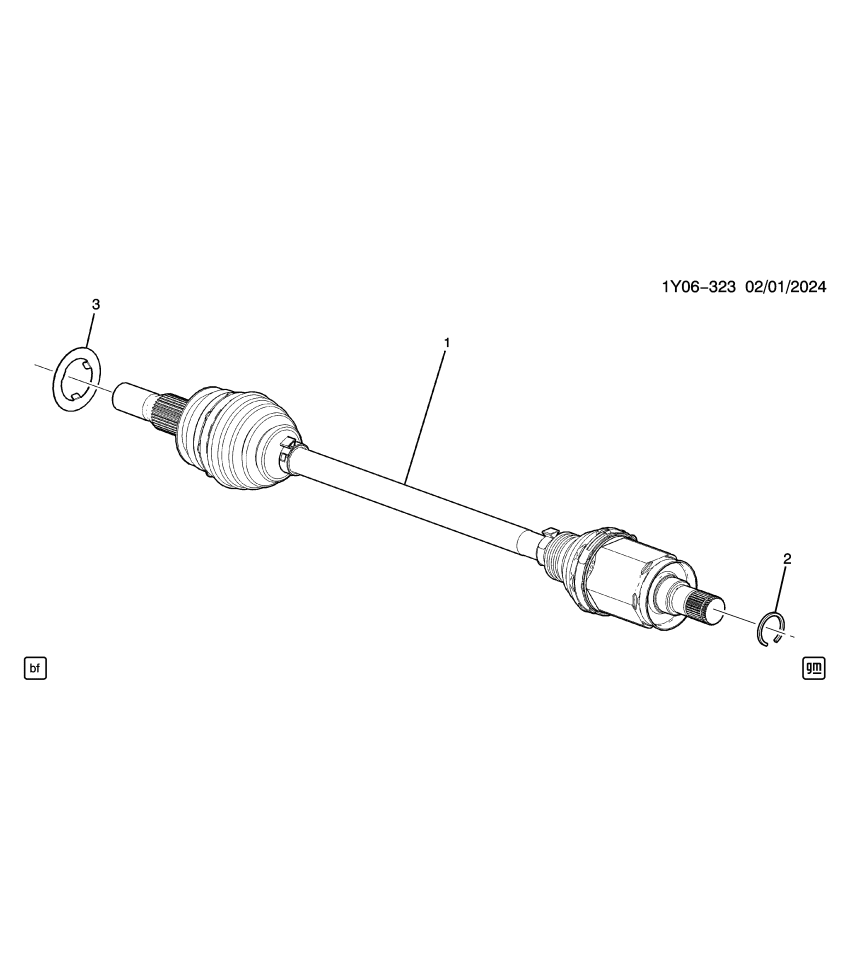 GM 86517684 SHAFT ASM-FRT WHL DRV HALF