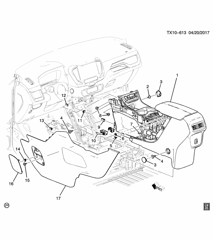 GM 84359644 Center Console