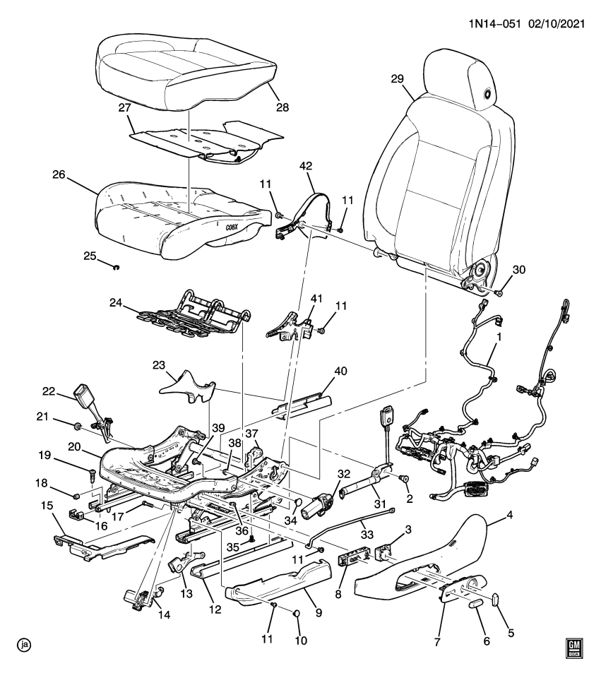 GM 87869749 HEATER ASM-F/SEAT CUSH