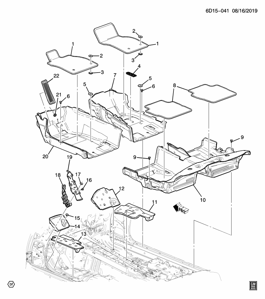 GM 84898395 CARPET ASM-R/FLR PNL *BLACK