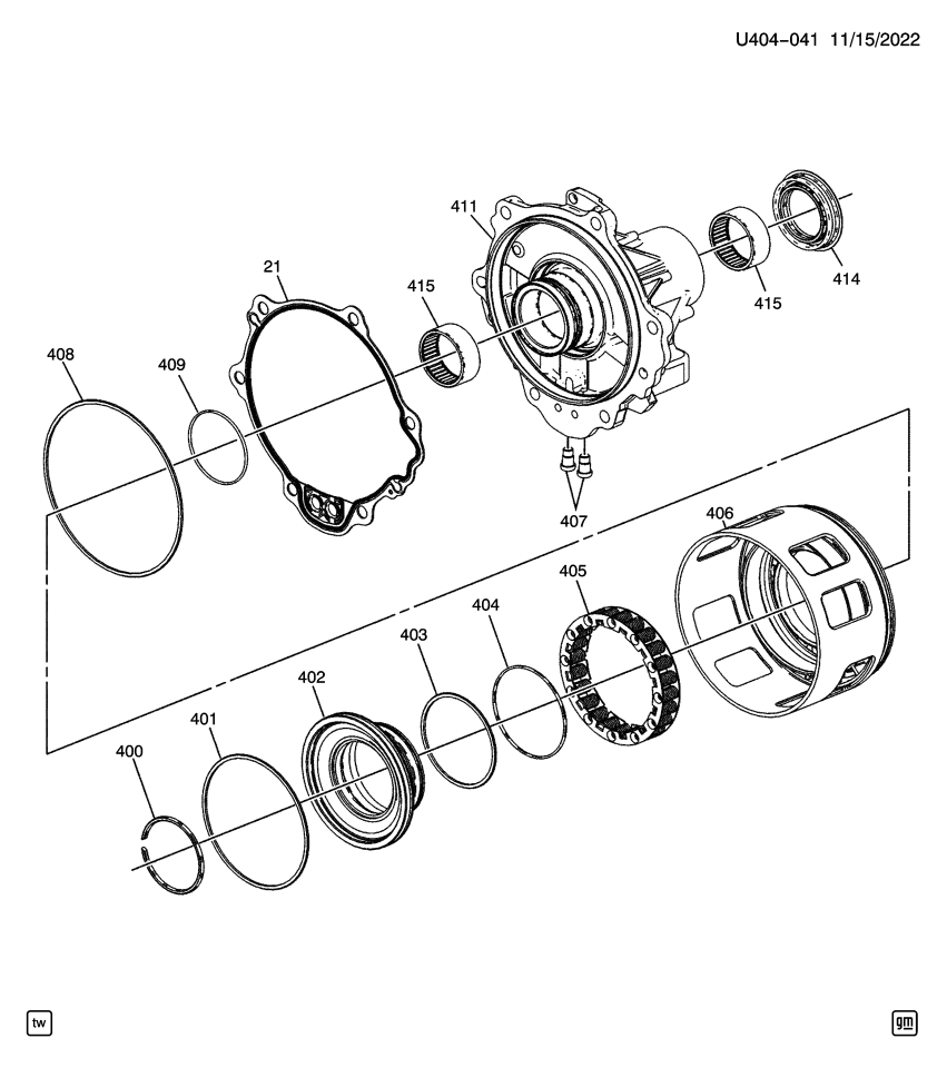 GM 24270447 Ring-1-2-3-4-5 Rev Clutch Piston Dam Retainer