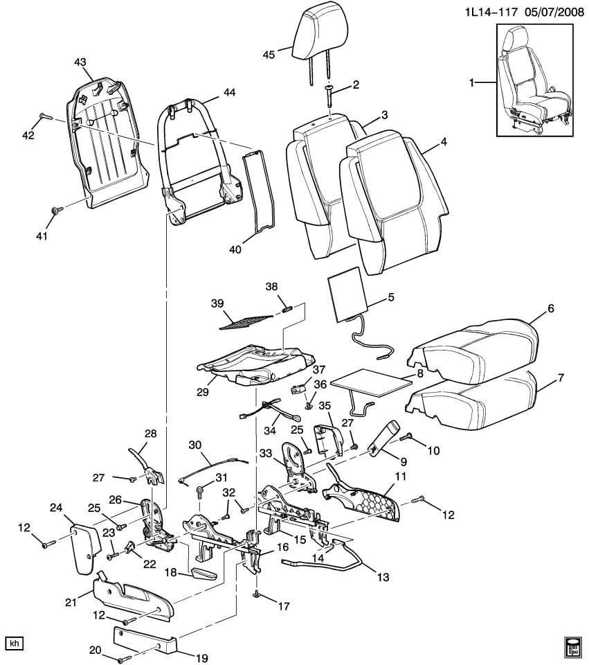 GM 89041720 Washer, Driver Seat