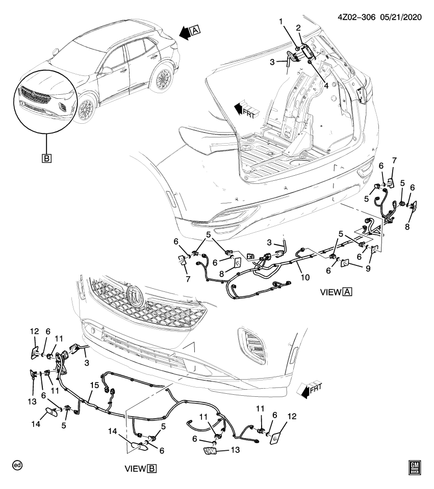 GM 85536985 HARNESS ASM-FRT OBJECT ALARM SEN WRG