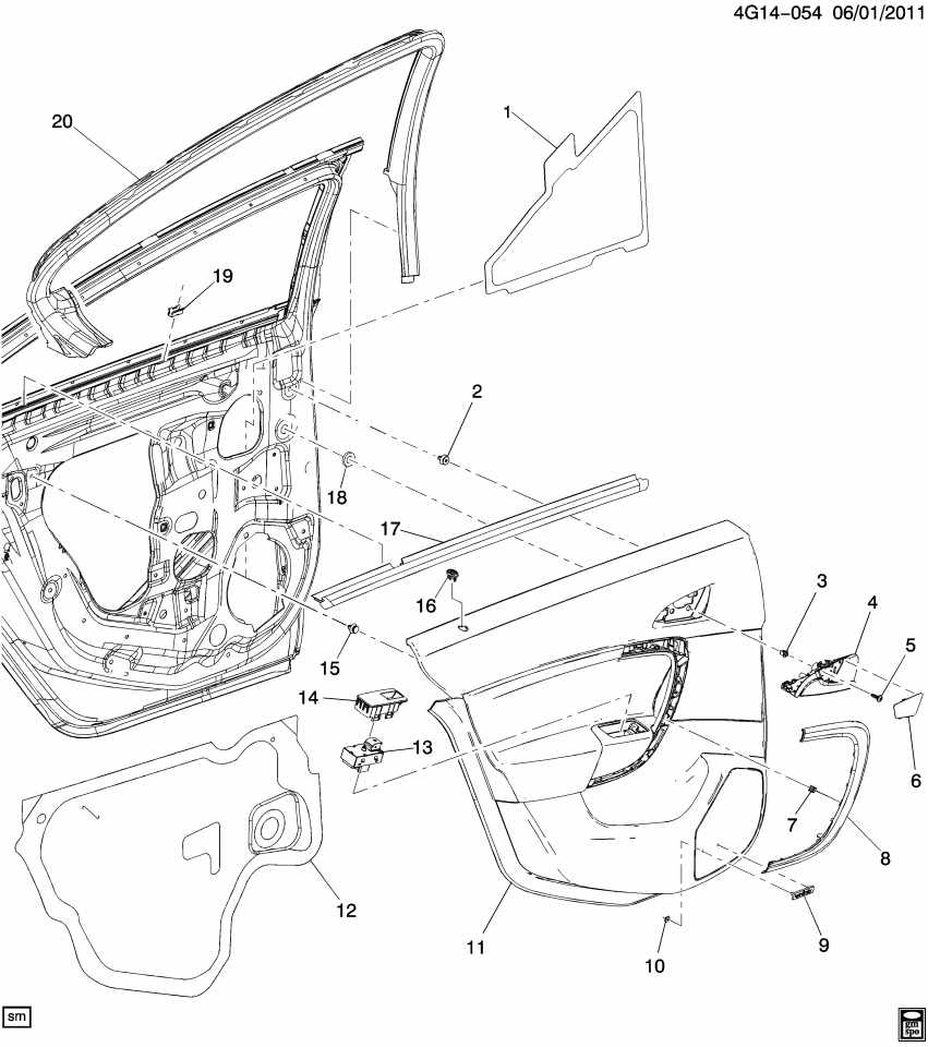 GM 22985047 Bezel Asm-Rear Side Door Window Switch *Cocoa T