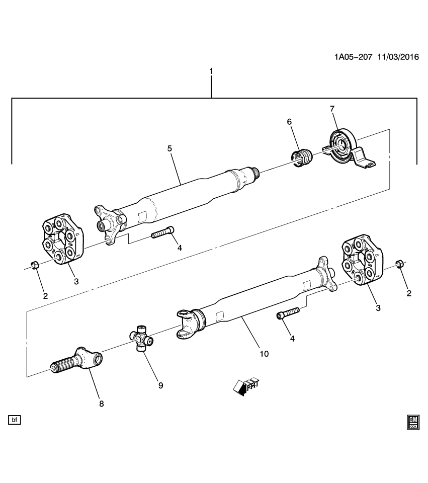 GM 84180476 Drive Shaft