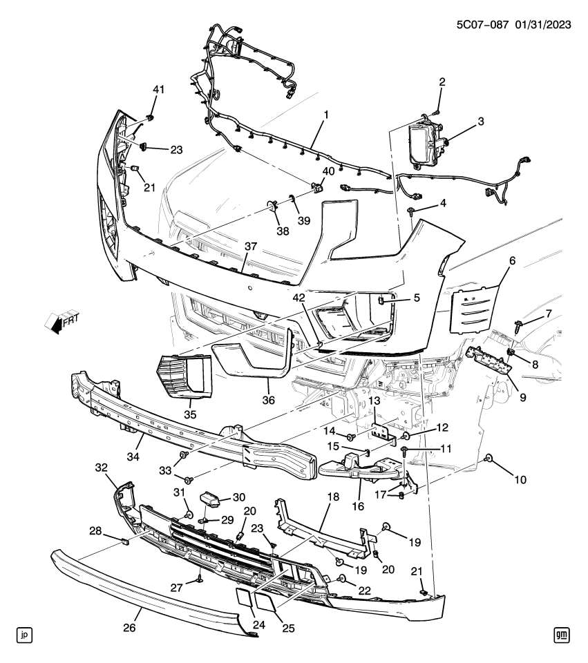 GM 84519619 SEAL-FRT BPR FASCIA