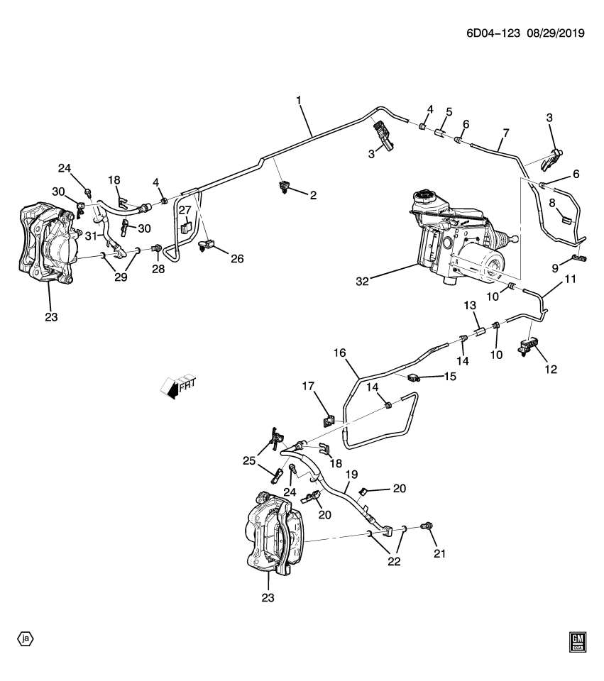 GM 84455012 PIPE ASM-RR BRK FRT