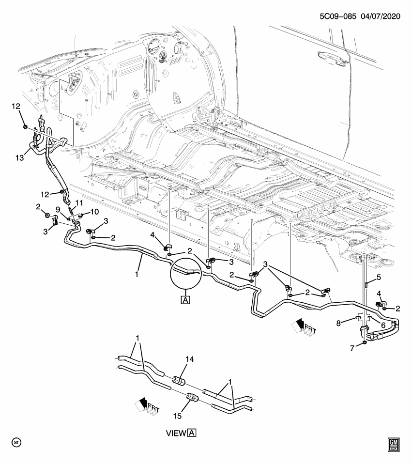 GM 84852357 CLIP-A/C CMPR HOSE & EVPR TUBE