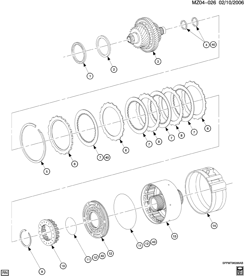 GM 24228861 Transmission Kit, Auto (Service Overhaul W/ Plate, Gasket, S