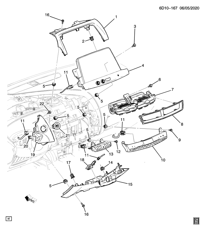 GM 84989561 Dash Control Unit