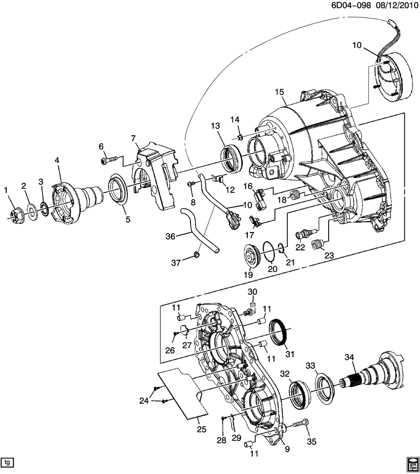 GM 19208077 Transfer Case (Rear Half)