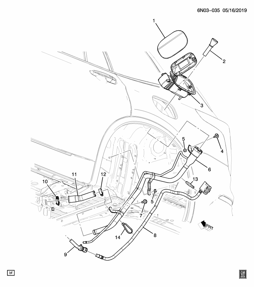 GM 23311787 Strap-Fuel Tank Filler Vent Hose