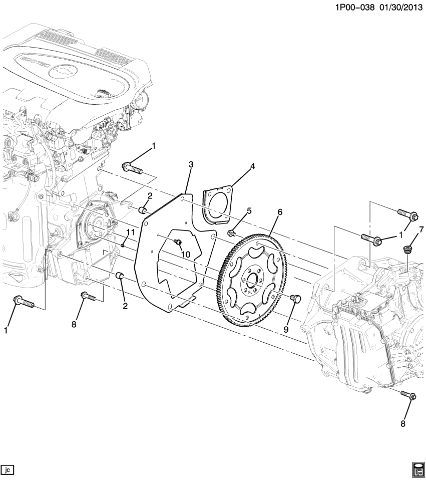 GM 11101902 Bolt, Trans (At Oil Pan)