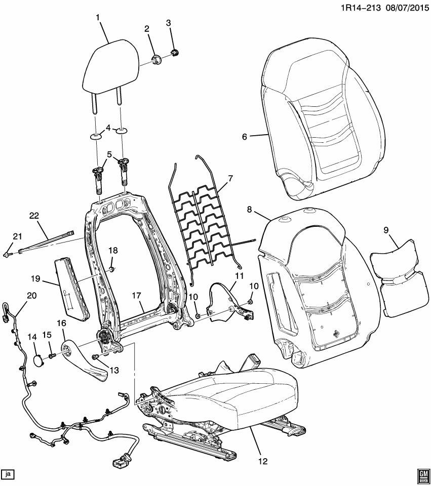 GM 84394596 RESTRAINT ASM-F/SEAT HD *BLACK