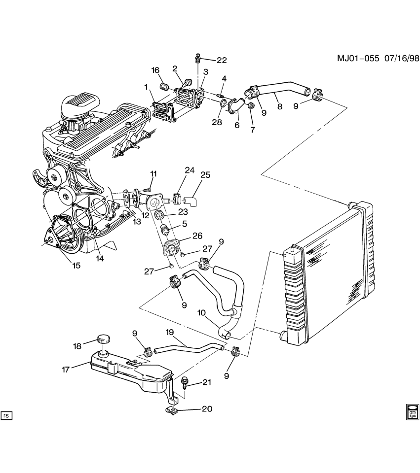 GM 24574996 Seal, Coolant Outlet(O Ring)