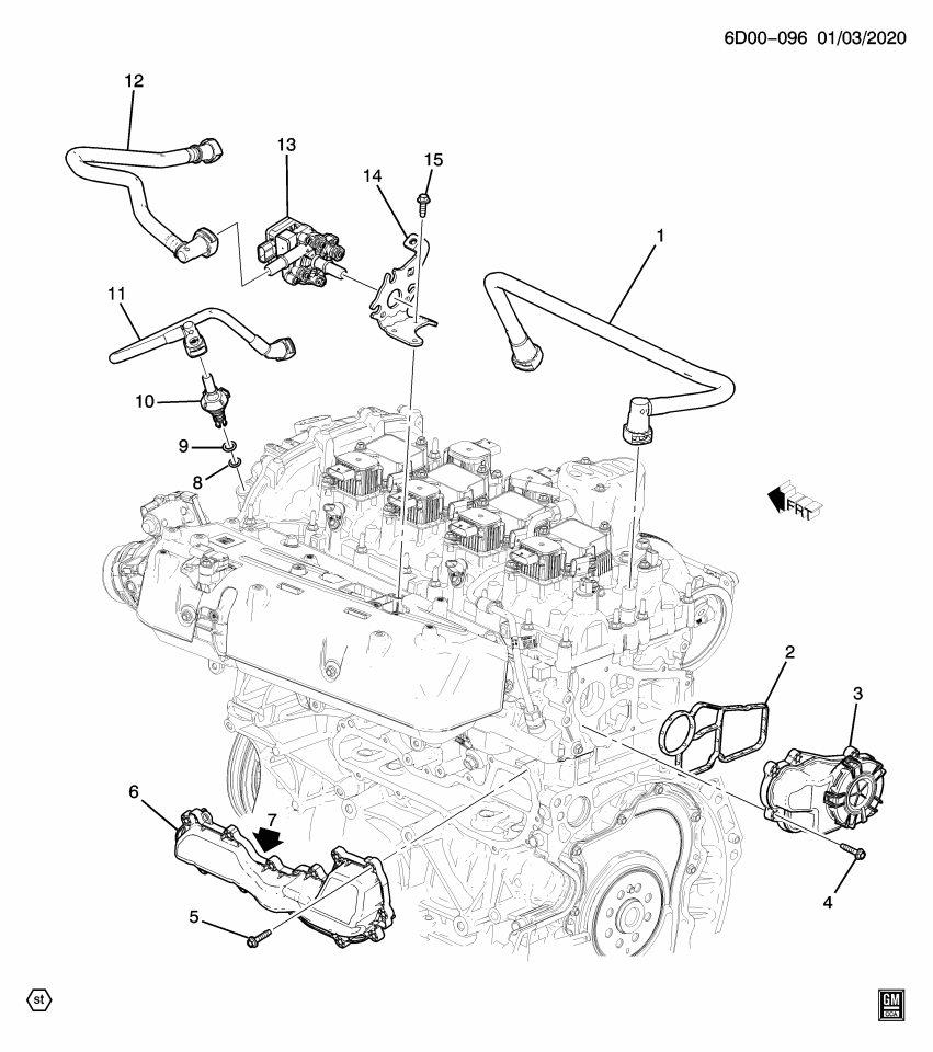 GM 12669745 TUBE ASM-EVAP EMIS CNSTR PURGE