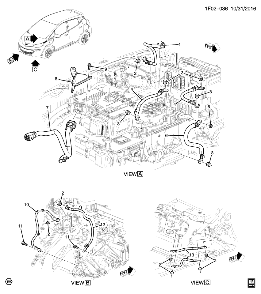 GM 42500421 Cable Asm-Auxiliary Battery Positive