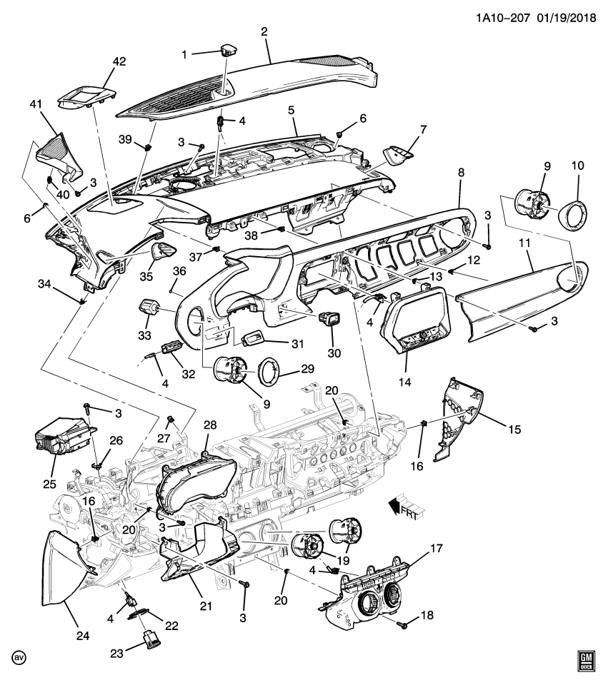 GM 84441500 Dash Control Unit